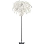 Reality Leuchten 'Leavy' Stehlampe, ohne Leuchtmittel inkl. Fußschalter, Metall / Kunststoff weiß, Höhe: 180 cm