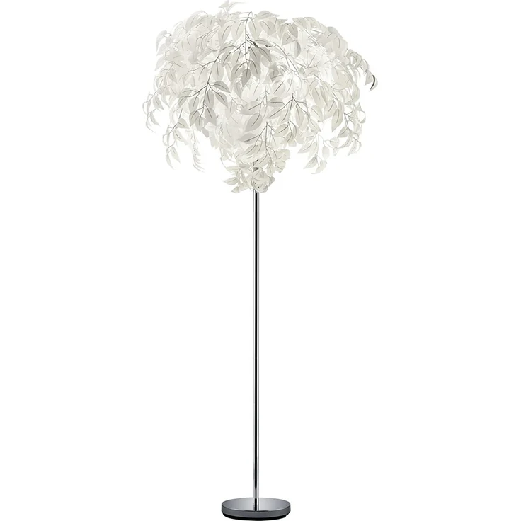 Reality Leuchten 'Leavy' Stehlampe, ohne Leuchtmittel inkl. Fußschalter, Metall / Kunststoff weiß, Höhe: 180 cm – Bild 1