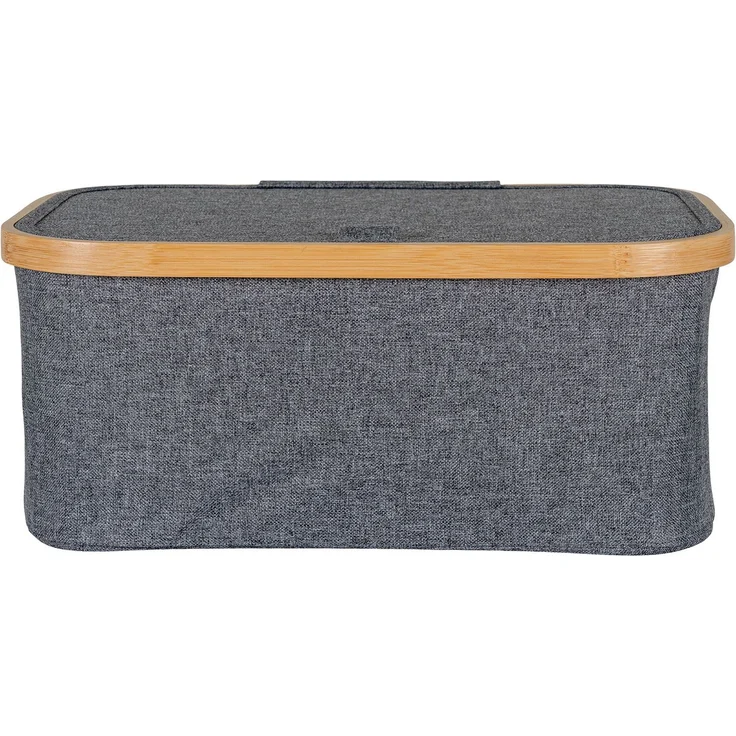 House Nordic Korb, Bambus/Textil, dunkelgrau, 38x26x16 cm – Bild 5