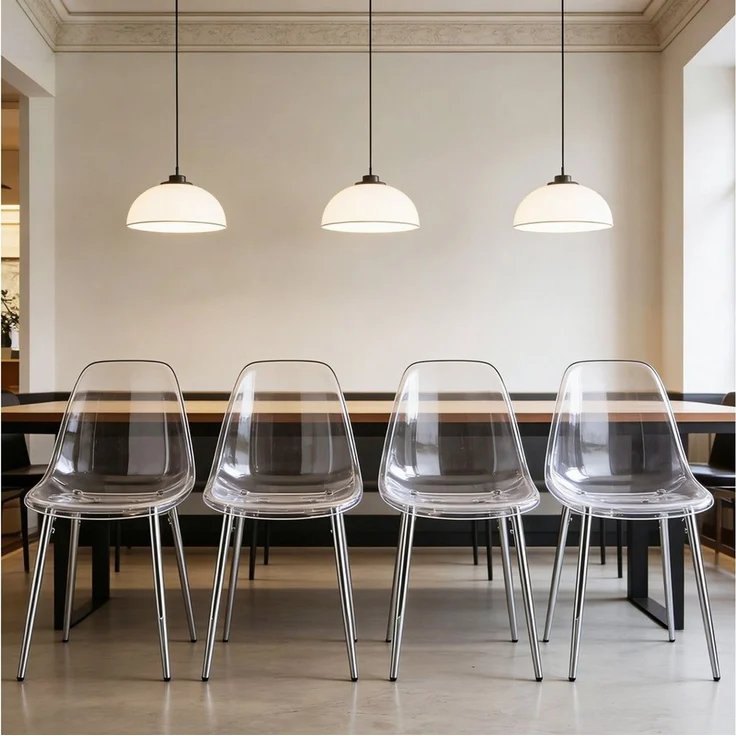 Celya Essgruppe Modernes Design 5-teiliges, (1 Tisch und 4 Stühle, Hochlehnen), Perfekt für Esszimmer, Schminktische oder als Akzent – Bild 4