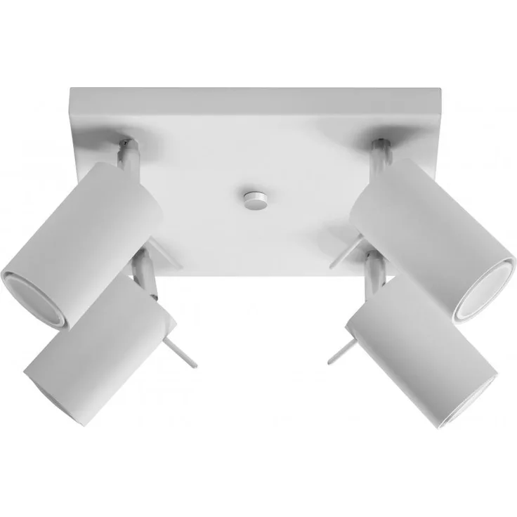 Deckenleuchte, Stahl, weiß, Spots verstellbar, L 25 cm