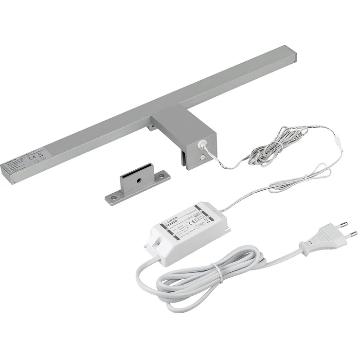 SEBSON Spiegelleuchte LED Spiegellampe Bad 40cm mit Touch Schalter & Stecker 8W 550lm 4000K, LED integriert, neutralweiß, Aufbauleuchte + Klemmleuchte, Touchfunktion, Netzstecker, IP44 – Bild 5