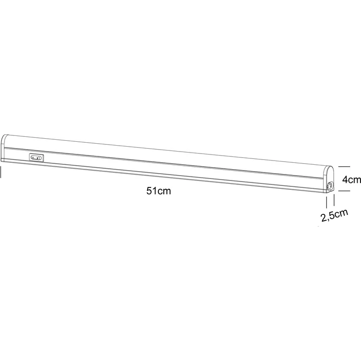 LED Unterbauleuchte RAMON mit Schalter & 230V Direktanschluss, Länge 51cm – Bild 3