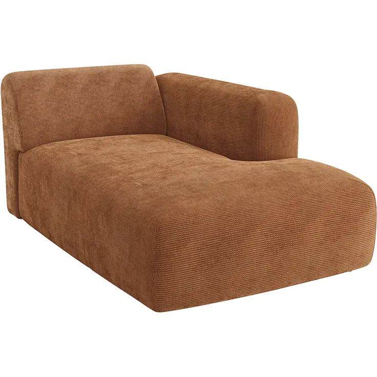 Maison Céphy - POGNI - Recamiere ohne Schlaffunktion - Plastik - Kunststoff (PVC) - Terracotta - 108 x 163 x 73 cm