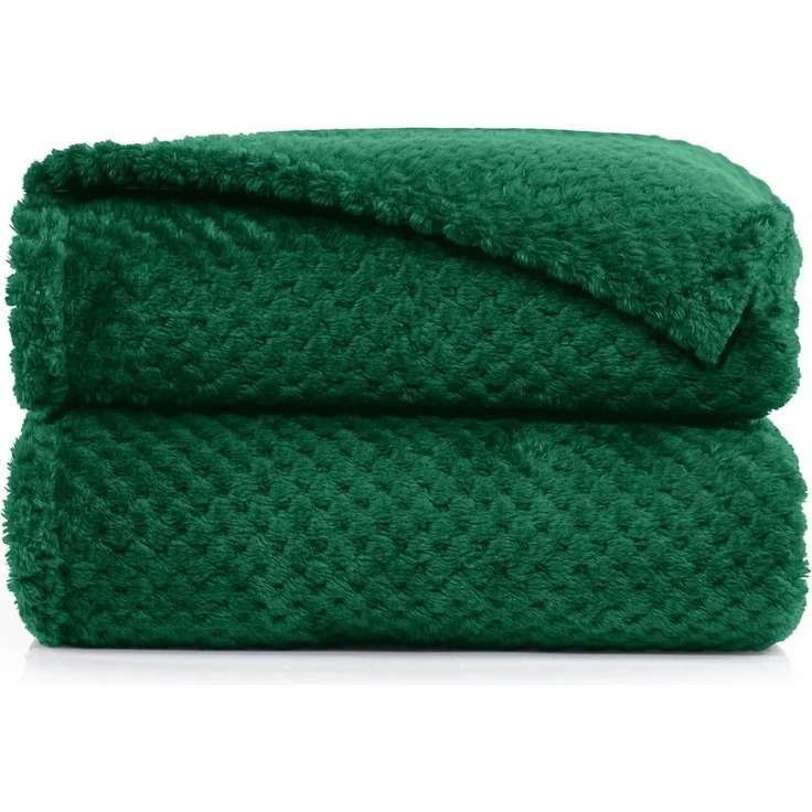 DecoKing Kuscheldecke 170x210 cm flaschengrün Decke Microfaser Wohndecke Tagesdecke Fleece weich sanft kuschelig skandinavischer Stil grün dunkelgrün Henry