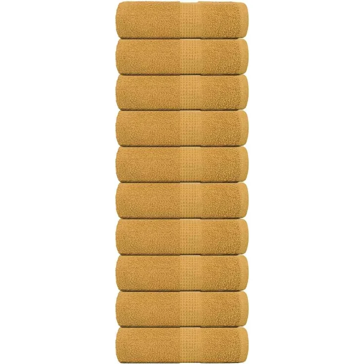 vidaXL Waschtücher FROGN 10 Stk. Gold 30x30 cm 360 g/m² 136802 – Bild 1