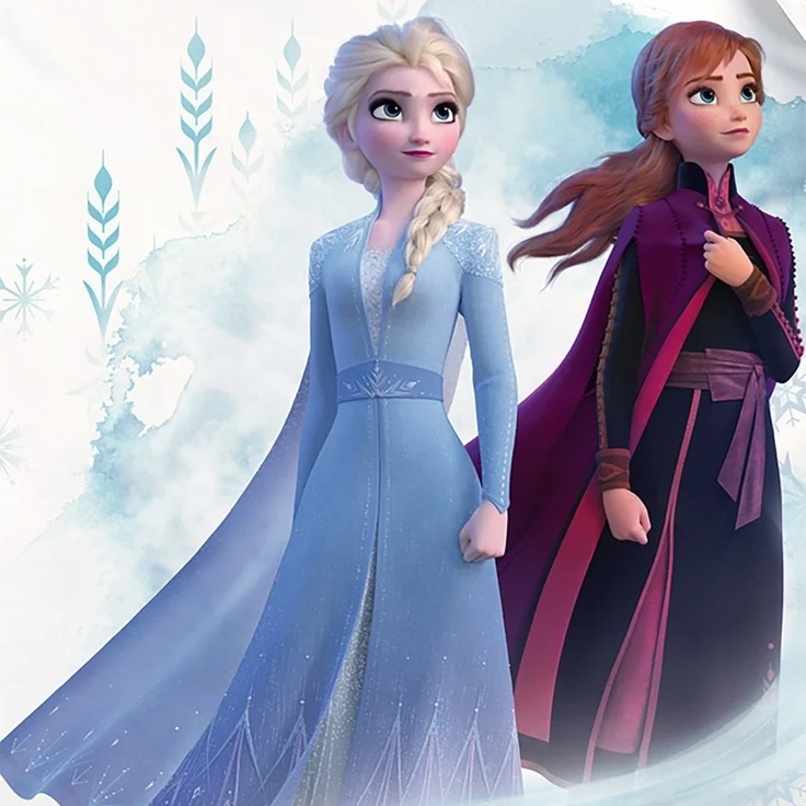 BERONAGE Kinderbettwäsche Frozen 2 Die Eiskönigin Nature Bettwäsche Linon / Renforcé, 100% Baumwolle, 2 teilig, 135x200 + 80x80 cm – Bild 3