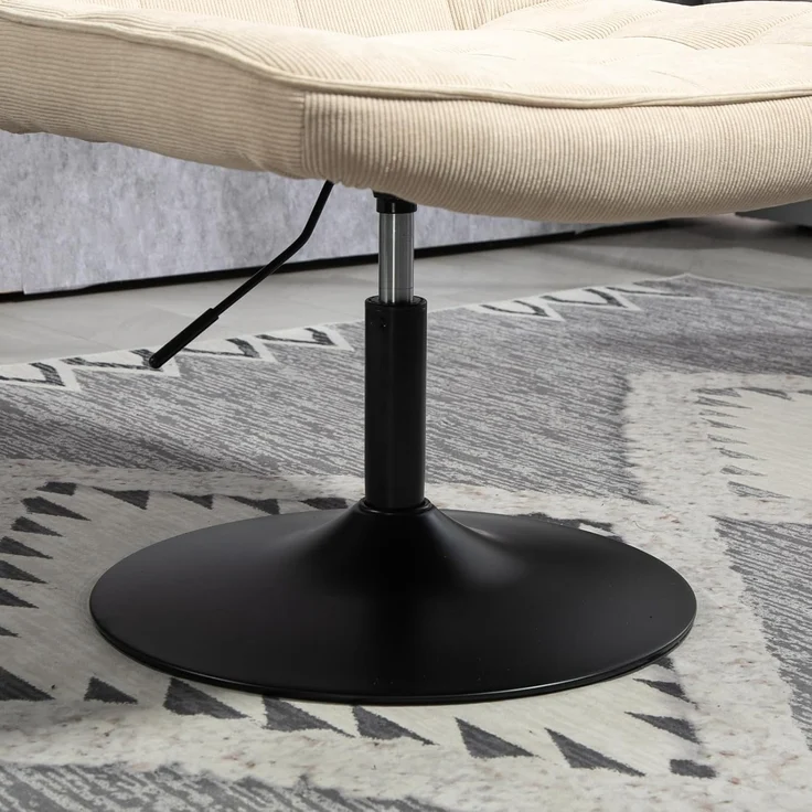 SVITA Loungesessel HENRY, gepolstert, 360° drehbar, mit Cordbezug, Beige – Bild 8