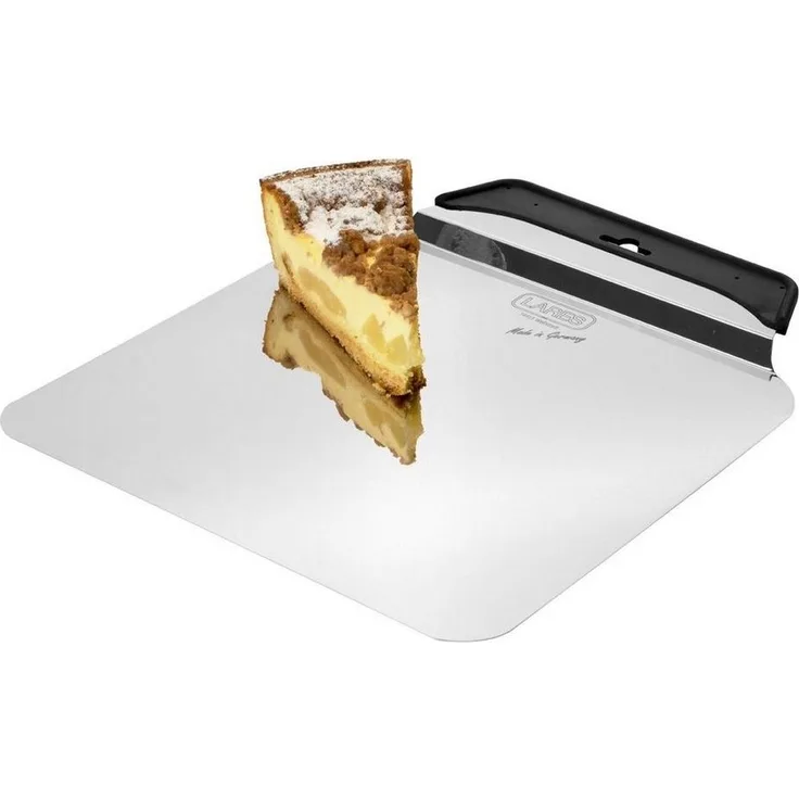 LARES Kuchenheber 6046, Pizza & Kuchenlöser eckig, aus rostfreiem Edelstahl, Made in Germany