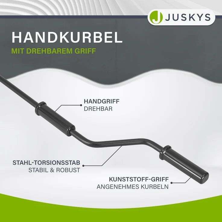 Juskys Markise - Gelenkarmmarkise mit Kurbel & Halterung, Grau, 250x200 cm – Bild 7