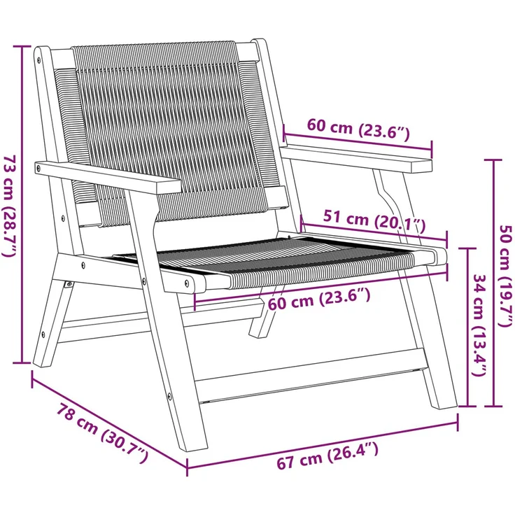 vidaXL gartenmöbel 2 pcs Grau 67 x 76 x 73 cm Massivholz Akazie 367832 – Bild 6