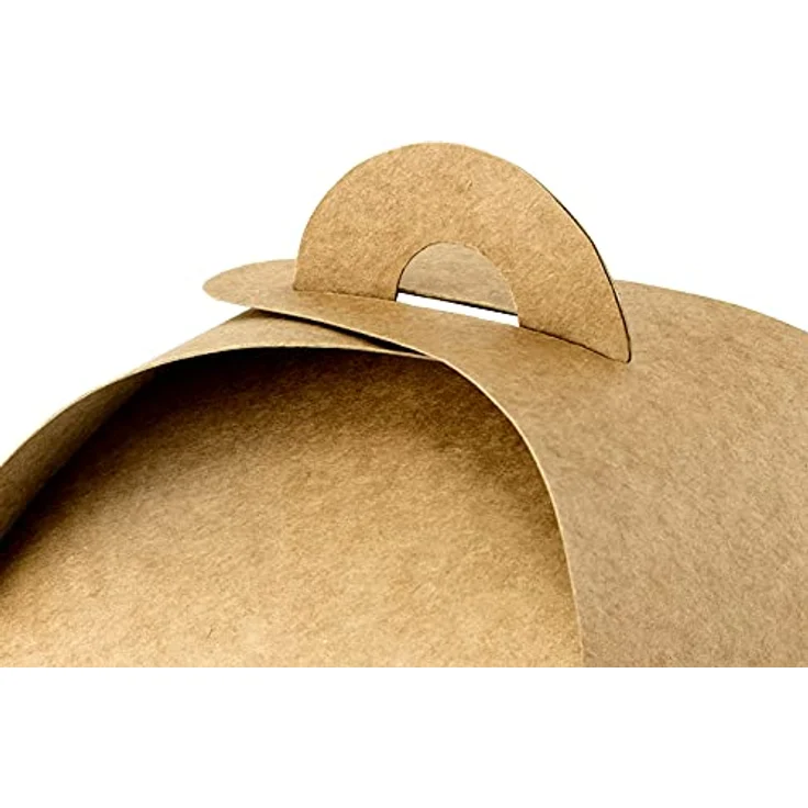 partydeco Geschenkbox, Geschenkbox für Gastgeschenke 8.5x7cm abgerundet 10er Set braun – Bild 2