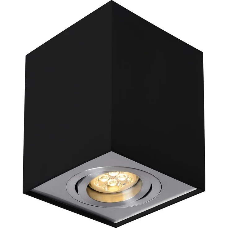 Deckenspots schwarz/silber D-97mm GU10 IP20 quadratisch – Bild 2