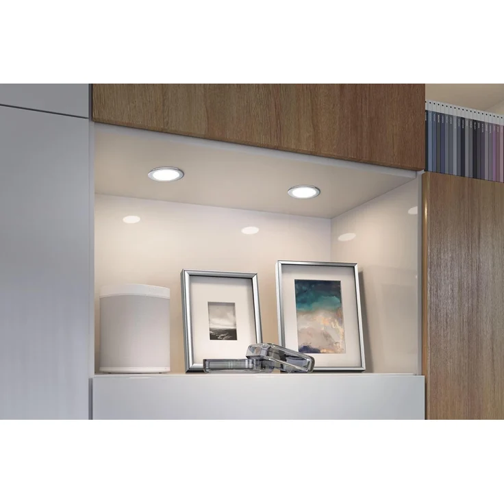 Paulmann 93118 LED Möbeleinbauleuchten 3er Set 3000K Chrom – Bild 8