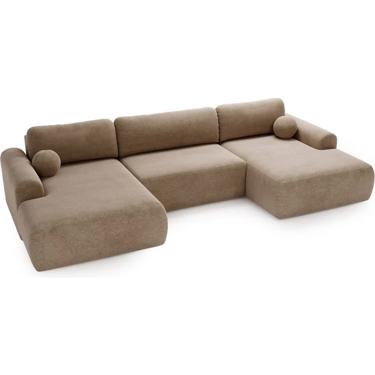 GrainGold Ecksofa U-Form Savana U, Set, Bettkasten, Schaum, Wellenfedern, Schlaffunktion, DL-Mechanismus – Bild 3