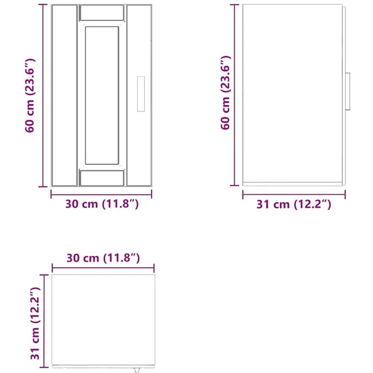 vidaXL Küchen-Hängeschrank Porto Räuchereiche Holzwerkstoff 854022 – Bild 9