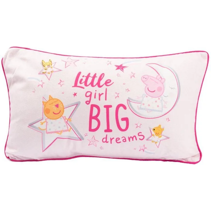 United Labels® Dekokissen Peppa Wutz – Little girl Big dreams, 40 x 23 cm