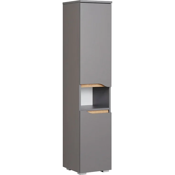 Midischrank Casablanca / Capri , Holzwerkstoff , Grau , 30.00 x 141.00 x 33.00 cm – Bild 6