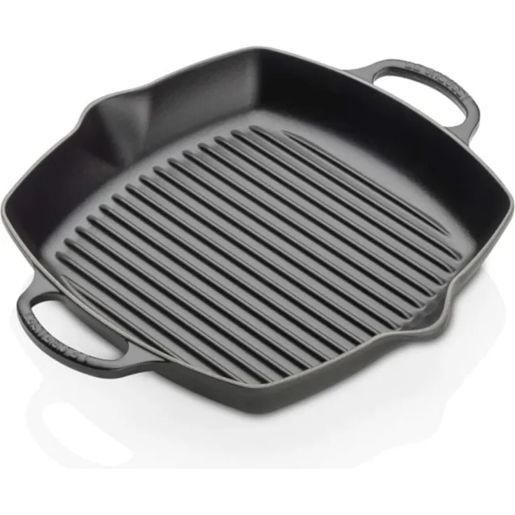 Le Creuset Grillpfanne quadratisch 2 Griffe Signature 30 cm Schwarz - Schwarz - 29 bis 32 cm