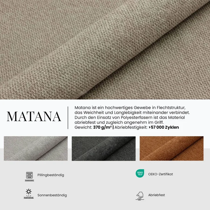 Polstersofa PETER, Sofa 3-Sitzer mit Schlaffunktion, verstellbaren Armlehnen und Kopfstütze, Gepolsterte Couch, Wellenfeder - Beige Struktur – Bild 10
