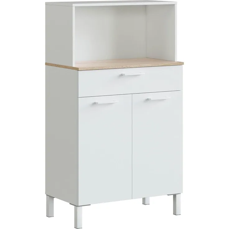 habeig Küchenbuffet Küchenschrank, Singleküche, Mehrzweckschrank, weiß, gross Tiefe ca. 40 cm