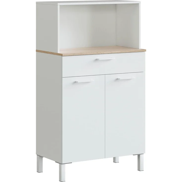 habeig Küchenbuffet Küchenschrank, Singleküche, Mehrzweckschrank, weiß, gross Tiefe ca. 40 cm