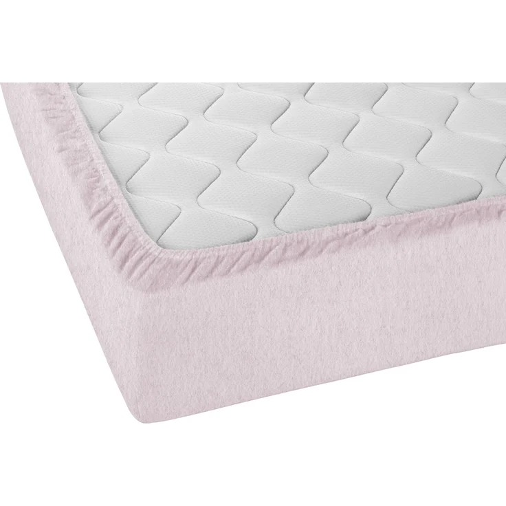 biberna Melange-Flanell Spannbetttuch 0841380 MELANGE UNI, rose, 1x 180x200 cm - 200x200 cm – Bild 3
