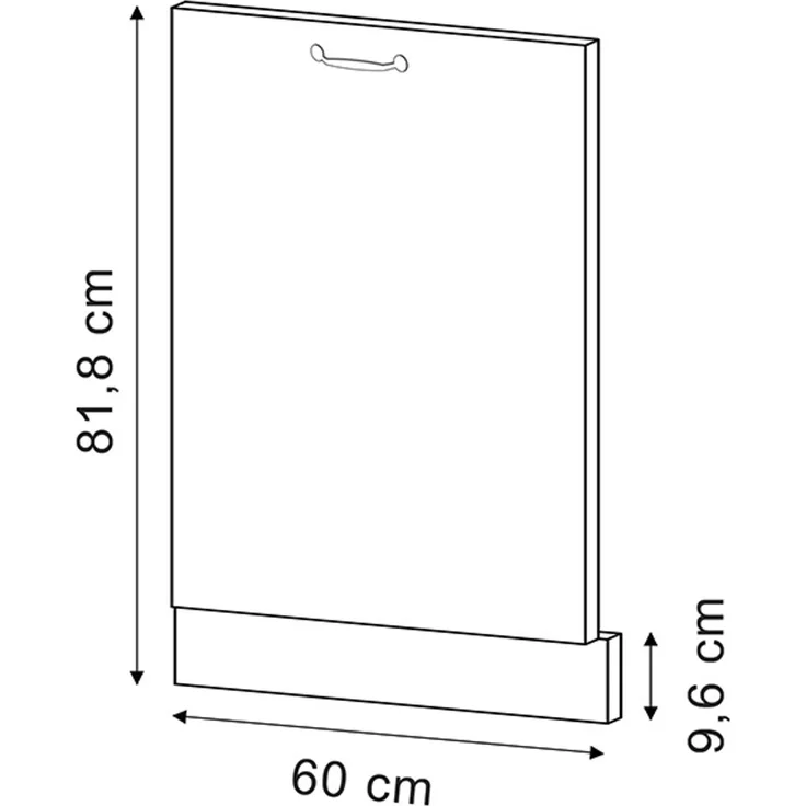 Geschirrspülblende R-Line Artisan-Eiche 60 cm ohne Arbeitsplatte Vicco – Bild 2