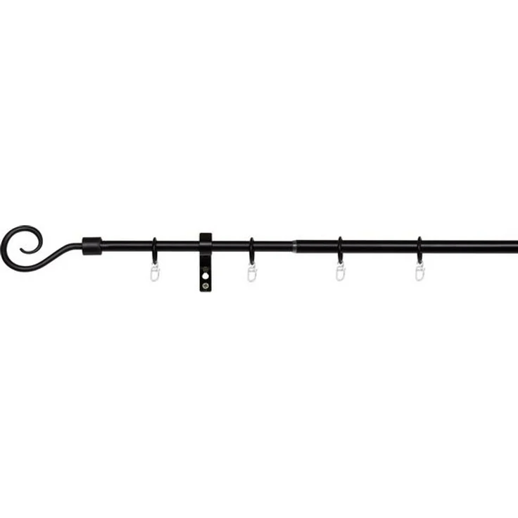 ondeco Gardinenstange Teleskopgarnitur Hook, Ø 16 mm, 1-läufig, ausziehbar, Bohren, verschraubt, Metall – Bild 4