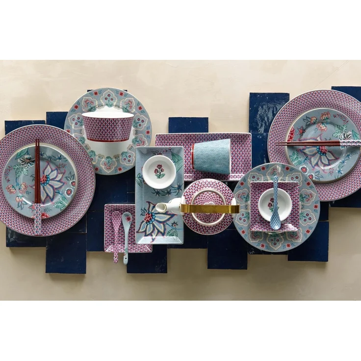 PiP Studio Besteck-Set Flower Festival Oriental Geschenkset Teelöffel blau 13cm, Porzellan, Giftset Teaspoons Oriental Flower Festival Blue 13cm – Bild 7