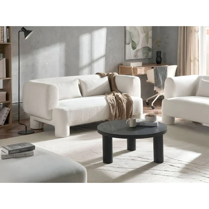 Sofa 3-Sitzer HOGBO Stoff Weiß – Bild 3