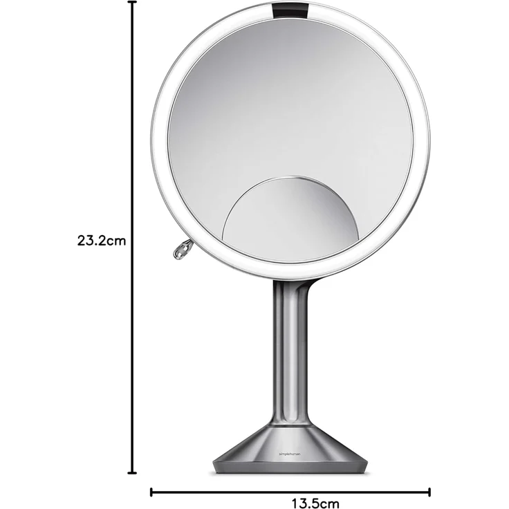 Simplehuman ST3024 Sensorspiegel Trio, gebürsteter Edelstahl, 20cm – Bild 5