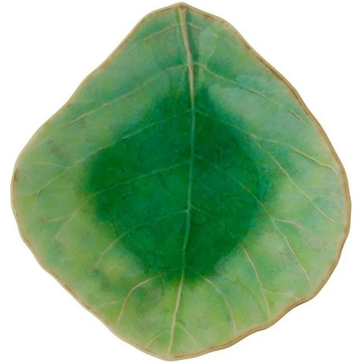 Costa Nova Dipschale Dip-Schälchen, Blatt-Form, Riviera Tomato Green 11 cm, Keramik, (1-tlg), Hohe Brenntemperaturen, porenfrei hygienisch