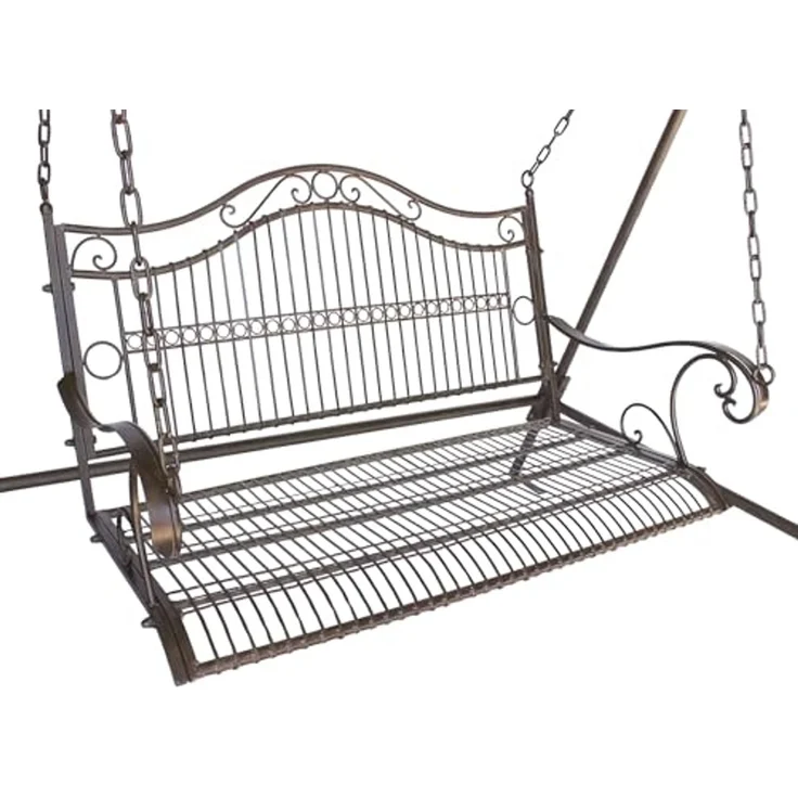 DanDiBo Hollywoodschaukel 2 Sitzer Metall Antik Gartenschaukel 082505 Schaukelbank Schmiedeeisen Bank Outdoor Wetterfest – Bild 5