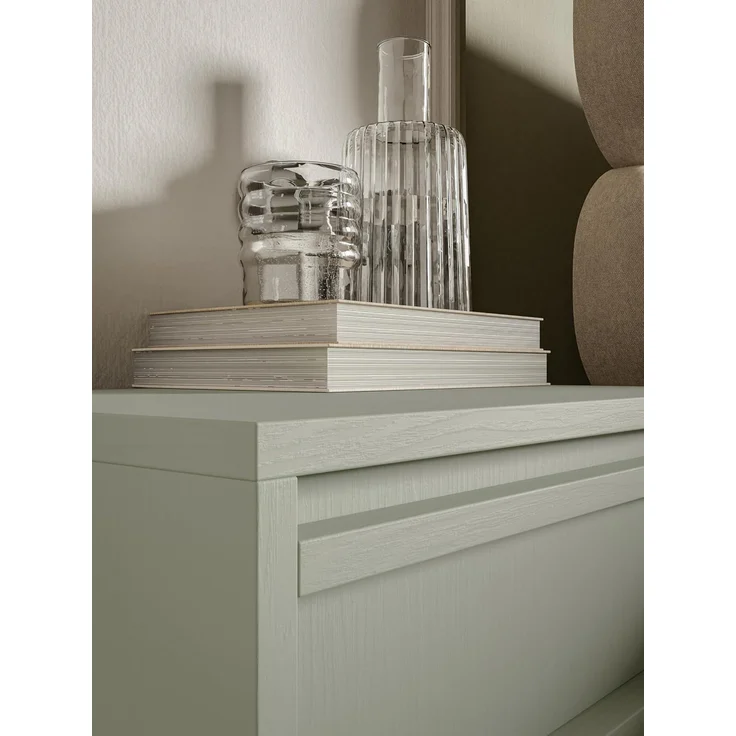Selsey 'Evo' Nachttisch mit Schublade, salbeigrün mit schwarzem Metallgestell, ca. 44 x 50 x 34 cm – Bild 5
