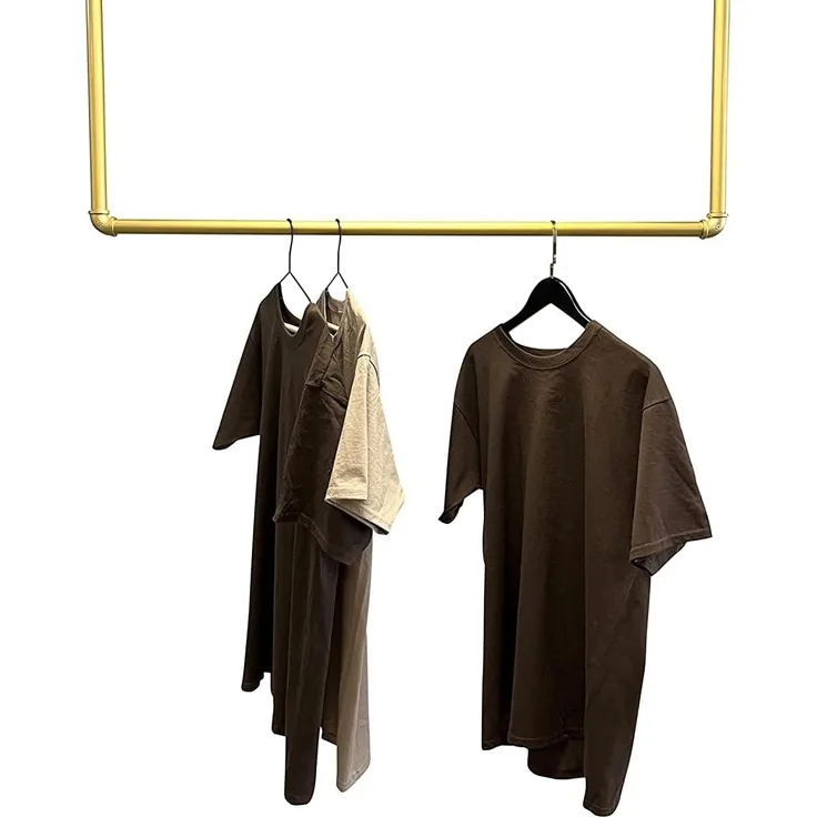 RSR Hangers Kleiderstange Garderobe Industrial Design Gold für Decke Garderobenstange U-Form