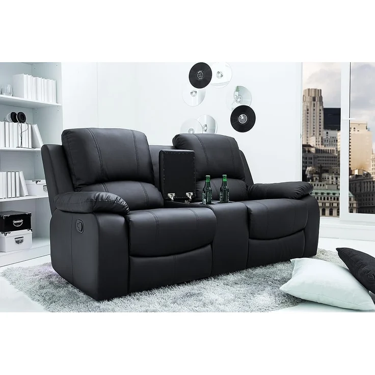 riess-ambiente TV-Sessel HOLLYWOOD 190cm schwarz - Kinosessel, Fernsehsessel, verstellbar (Einzelartikel, 1-St), Wohnzimmer · Cupholder · Kunstleder · modern · inkl. Liegefunktion – Bild 4