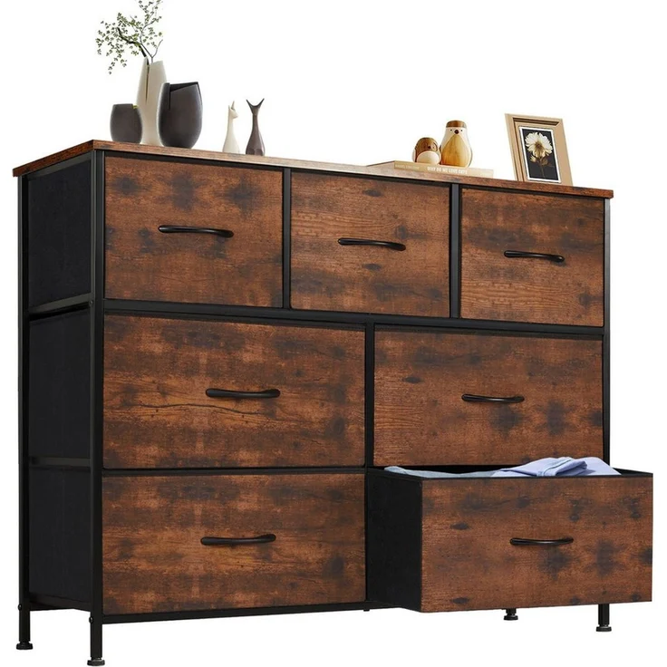 DUMOS Stauraumschrank Kommode mit Stoffschubladen, Stoffkommode für Schlafzimmer Geeignet Schubladenschränke – Bild 5