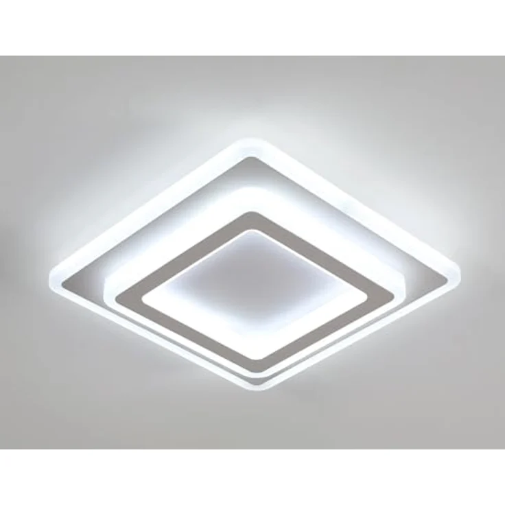 Goeco Deckenlampe LED Moderne, 44W 4950LM Quadratisch Deckenleuchte, 6500 K Kaltweißes Licht, Weiß LED Deckenbeleuchtung aus Acryl für Flur, Küche, Schlafzimmer, Wohnzimmer – Bild 10
