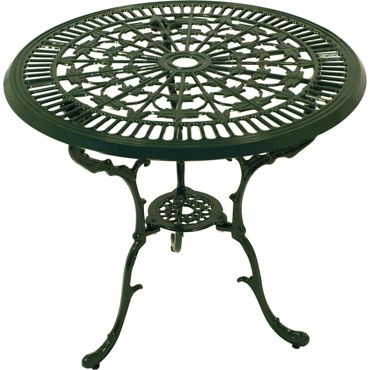 DEGAMO Jugendstil Bistroset 3-teilig, Aluguss, grün, Tisch 77cm rund – Bild 3