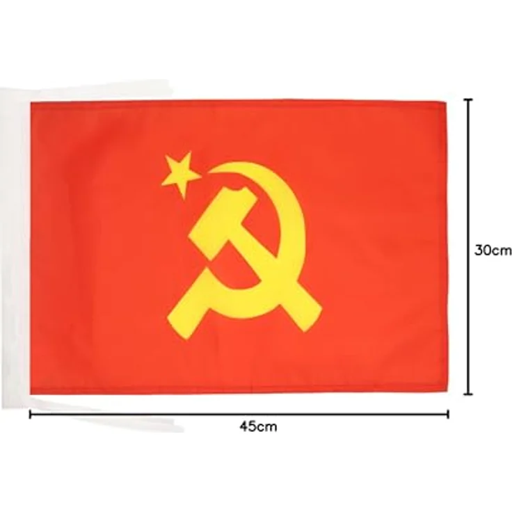 AZ FLAG - Flagge Sowjetunion Udssr Zentraler Logo - 45x30 cm Mit Kordel - Kommunismus Fahne 30 x 45 Cm - Flaggen – Bild 4