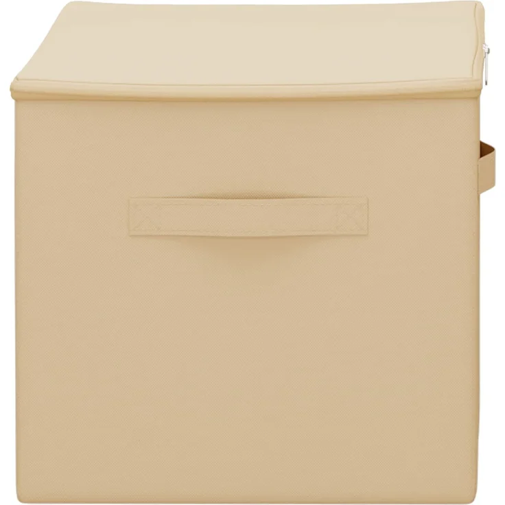 vidaXL Aufbewahrungsbox 6 stk. Vliesstoff 60 x 43 x 35 cm 90,3 L Creme 42024611 – Bild 4