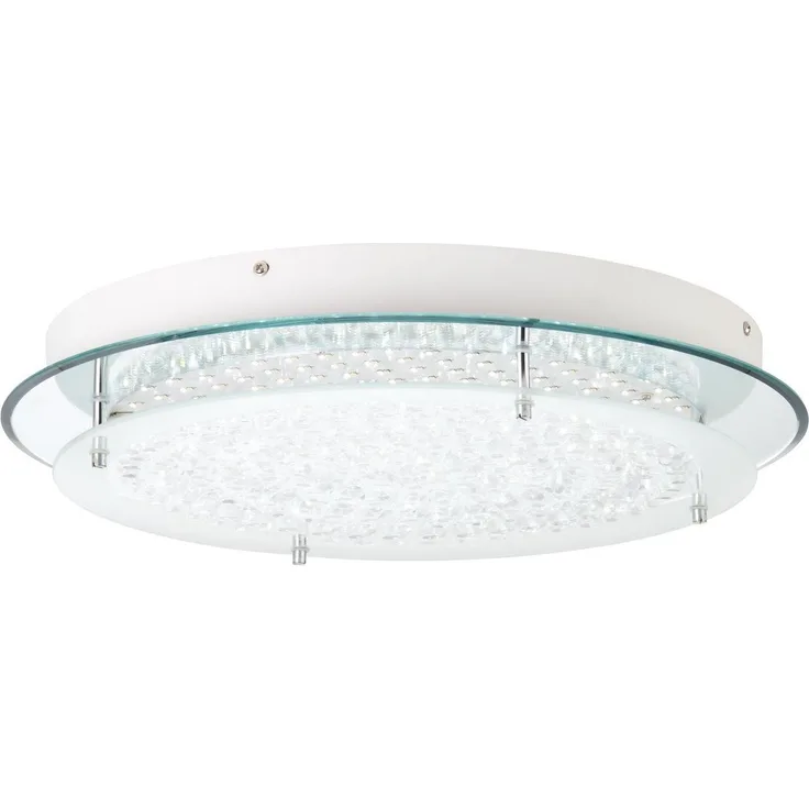 Brelight Lampe Jolene LED Wand- und Deckenleuchte 45cm chrom/transparent | 1x36W LED integriert, (4000lm, 3000-6000K) | Inklusive Fernbedienung / Verschiedene Dimmstufen