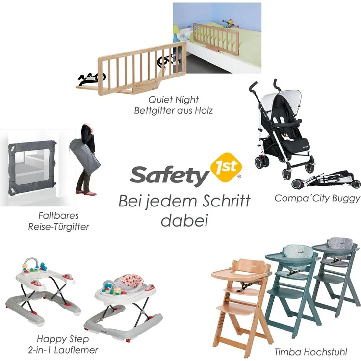 Safety 1st Quick Close Plus Treppenschutzgitter, extra sicheres Metall, Türschutzgitter zum Klemmen, weiß, bis 136 cm verlängerbar – Bild 9