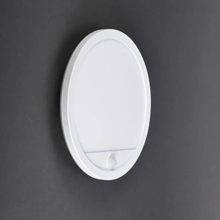 TELEFUNKEN LED Außenwandleuchte, Außenlampe mit Bewegungsmelder und Dämmerungssensor, 15 Watt, 2000 Lumen, 4000 Kelvin, IP44, Rund, Weiß, Ø 28cm, Backlight Effekt – Bild 5