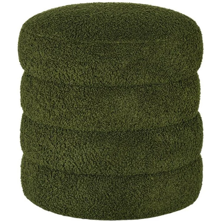 HOMCOM Fußhocker (Runder Polsterhocker, 1 St, Fußstütze), Leichtes Design, keine Montage erforderlich – Bild 4