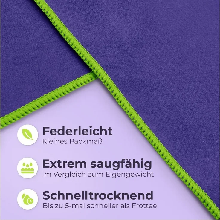 NirvanaShape Sporthandtuch Mikrofaser Handtuch, Microfaser Handtücher als Reisehandtuch, (Set), Microfaser Handtuch als Strandtuch oder Fitneesshandtuch – Bild 2