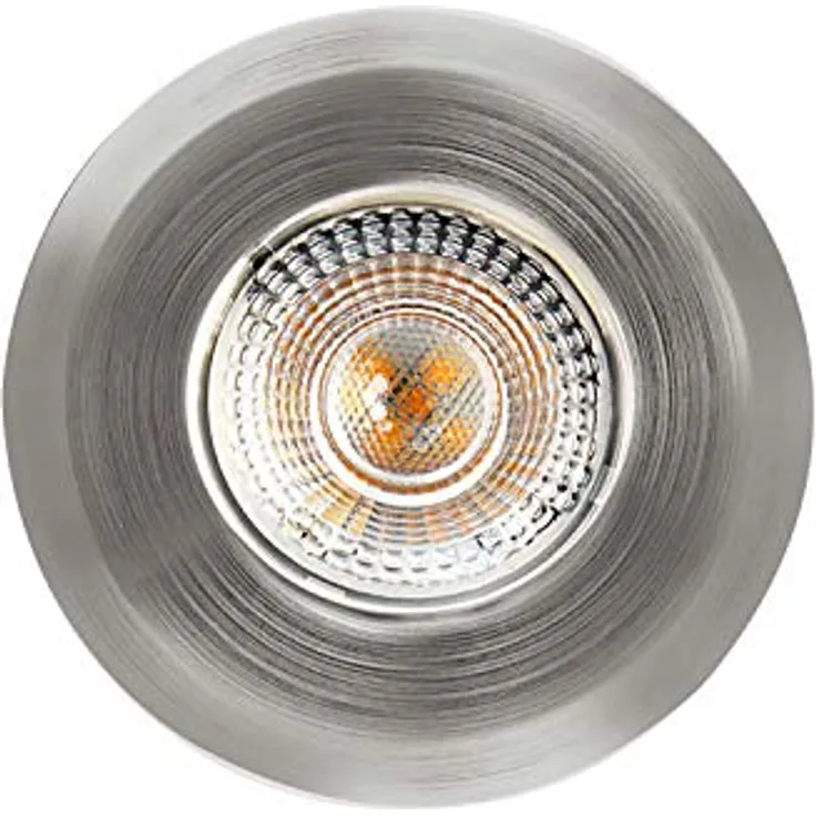 Heitronic DL7202 500668, LED-Einbauleuchte 5 W, warmweiß, Nickel