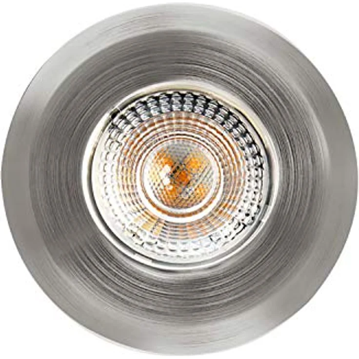 Heitronic DL7202 500668, LED-Einbauleuchte 5 W, warmweiß, Nickel – Bild 1