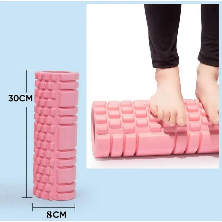 FELIXLEO Yogakissen Pilates Rolle Yoga Säule Rosa Faszienrolle Schaumstoff Sport Massage